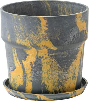 Vaso per Piante da Interno Marmo Sesamo x Limone x 81032 19.5 A18.5cm