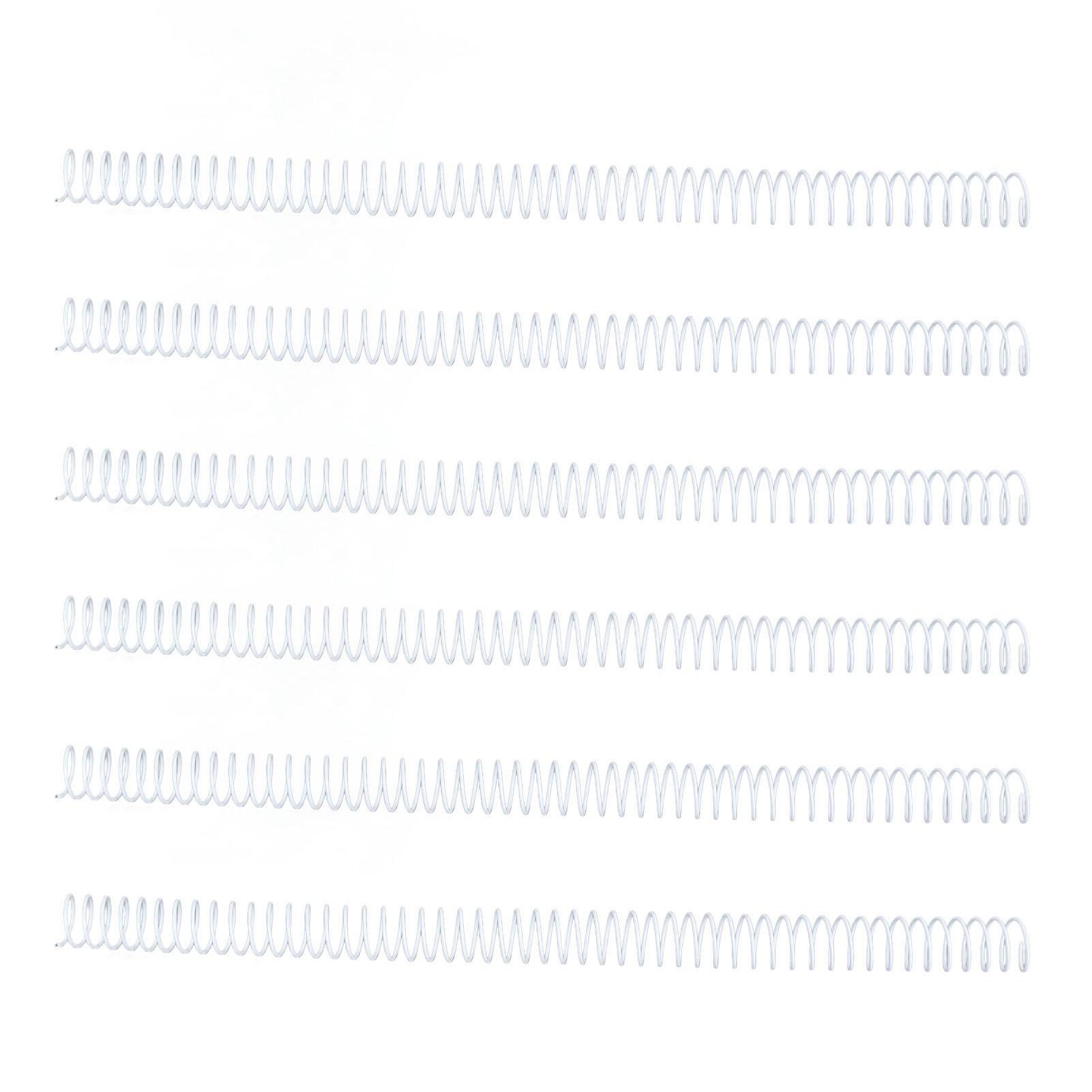 

100PCS Spiral Binding Spines 48 Loops 4:1 Pitch Single Wire A4 Paper Binding Coils 16mm Diameter 140 Sheets Capacity