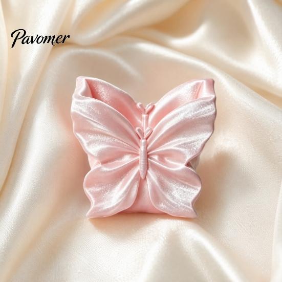 Durable Storage for Sundries Butterfly Shape Box, Silk Texture Large Capacity Desktop Organizer, Jewelry Box Sturdy PET Space Saving Container,