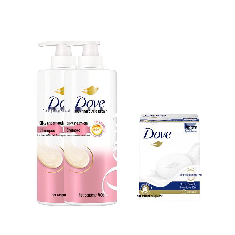 

Dove Silky Smooth Shampoo & Cream Bar Soap Bundle