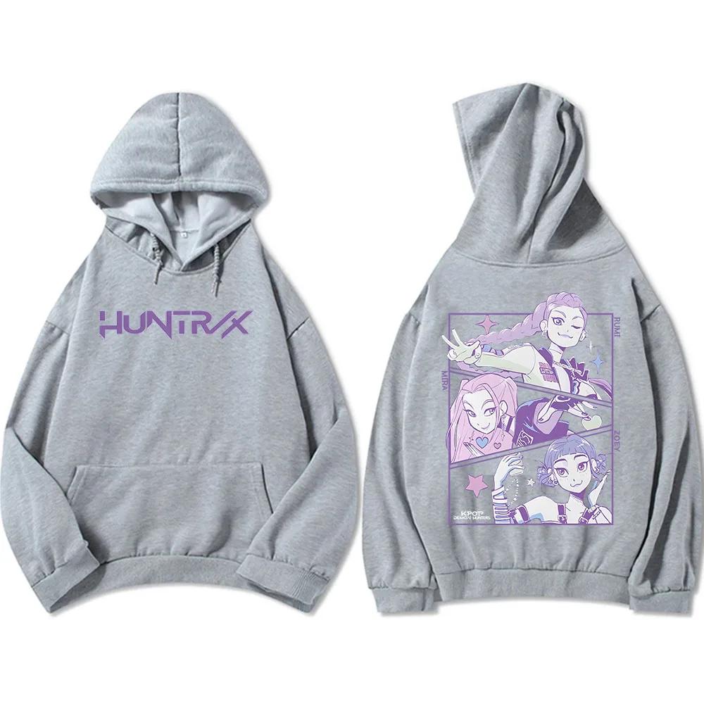 

Мужские Женские Худи K-Pop Охотники на Демонов Графические Толстовки Флис Теплые Толстовки с Капюшоном Мода 2025 Мужская Толстовка с Принтом Топ S