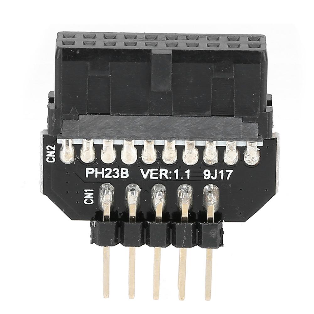 Front Panel Plug Connector Motherboard Adapter Plastic Shell USB3.0 19‑Pin to USB2.0 9‑Pin(PH23B )