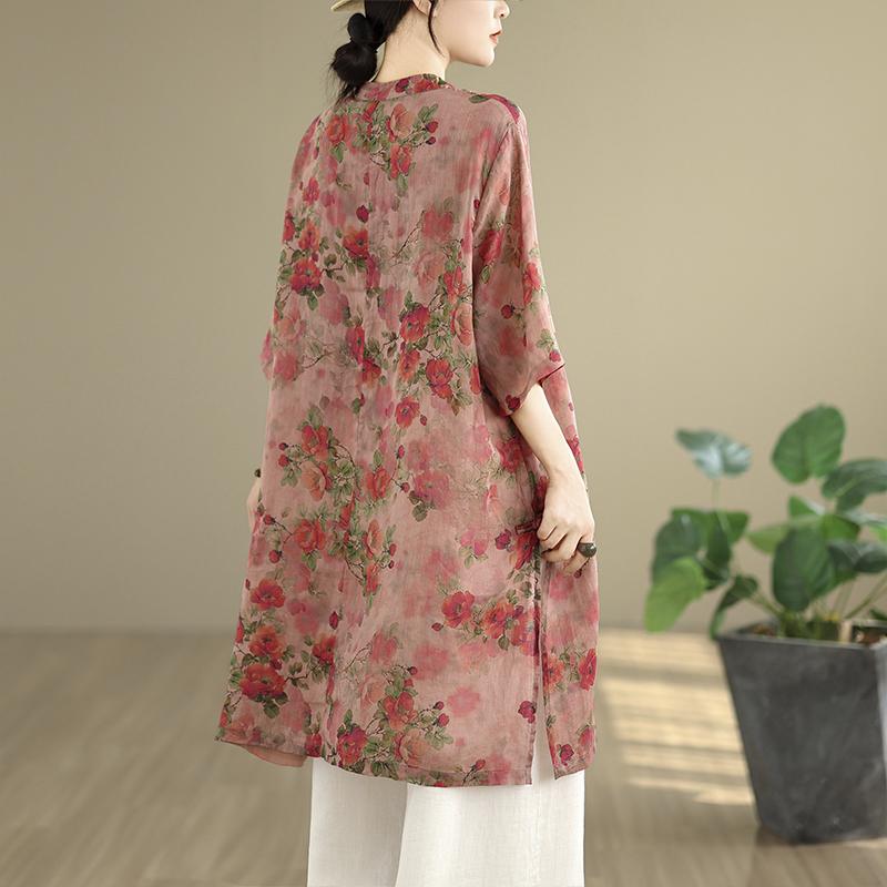 DIMANAF 2025 New Summer Women Plus Size T-Shirt Floral Short Sleeve Design Loose Basic Casual Tops T-Shirt Vintage