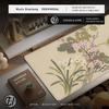 HYBXAXC Office Desktop XXL Keyboard Pad Natural Rubber Non-Slip Mouse Pad Chinese Style Flower And Bird Painting Gamer Mousepad