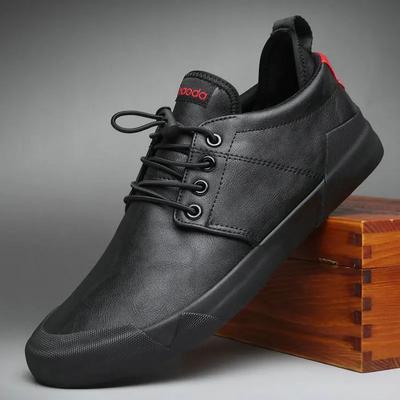 Leather Casual Shoes for Men Business Office Shoes Fashion Men Lace-up Leather Casual Sneakers Trend Shoes Cool Loafers Flats