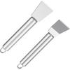 2 PCS Stainless Steel Scrapers – Multifunctional Scraper Cleaning Tool for Cookware, Stovetop, Adhesive, Oven Racks, Grout, Grill & Glass, Durable