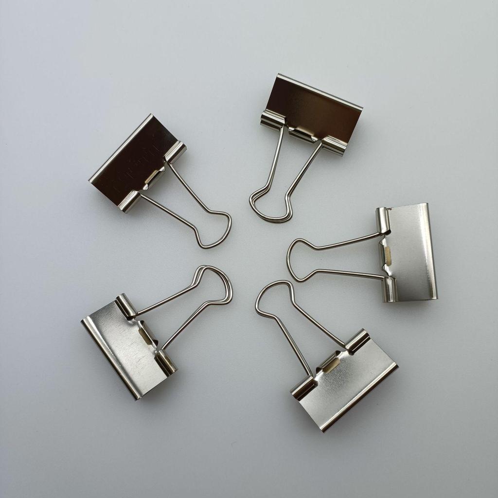 32mm Silver Medium Binder Clips - Office Supplies