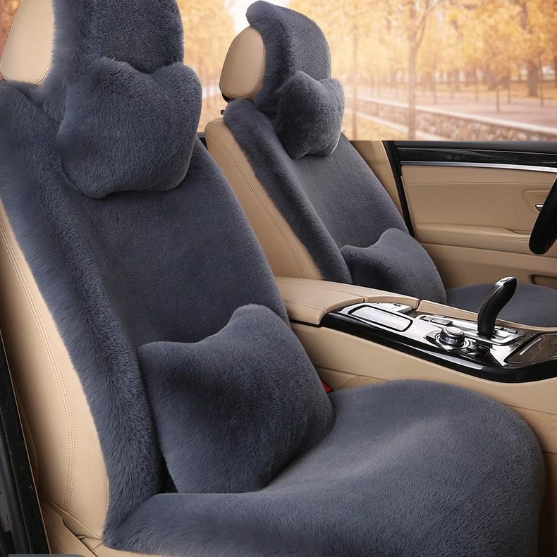 Universelles Plüsch-Winter-Autositzkissen mit vollständiger Umrandung
