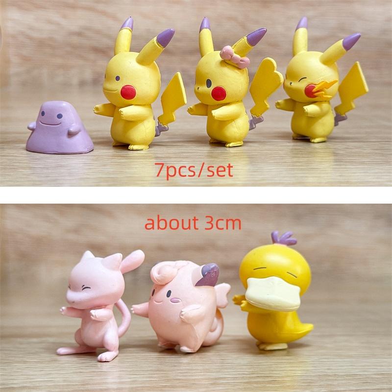 Sleeping Pokemon Action Figure Cup Pocket Monster Pikachu High Quality Toys Dedenne Fennekin Bunnelby Lucario Mudkip Squishy Tiny Figure