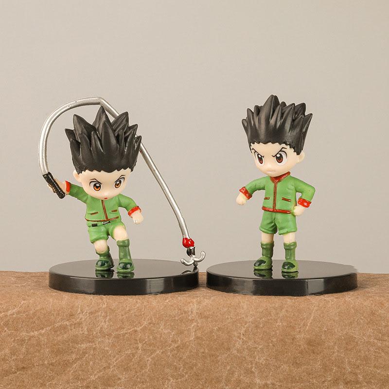 8 Styles Hunter×Hunter Cartoon Figure Doll Killua Zoldyck Gon Hisoka Collection Car Decoration Model Toy Doll Gift