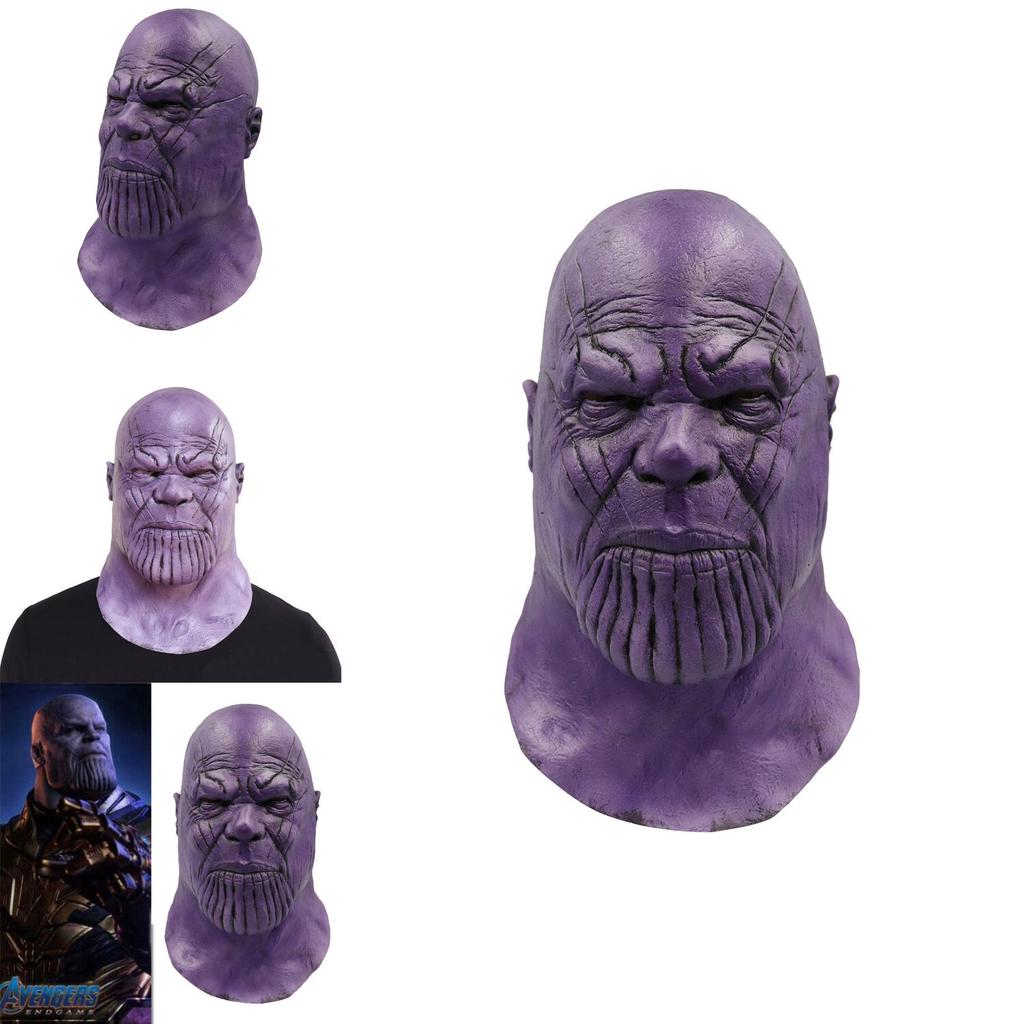 Hochwertige Avengers 4 Endgame Thanos Upgrades Cosplay Maske Latex Vollgesichtshelm für Enthusiasten