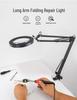 LED Long Arm Magnifying Desk Lamp for Reading, Study, and Maintenance Tasks