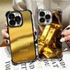 Fine Gold Pattern Printing Plating Phone Case For Iphone 16 17 Pro Max Air 16E 14 15 Plus 12 13 Mini Anti-Fall Airabag Cover