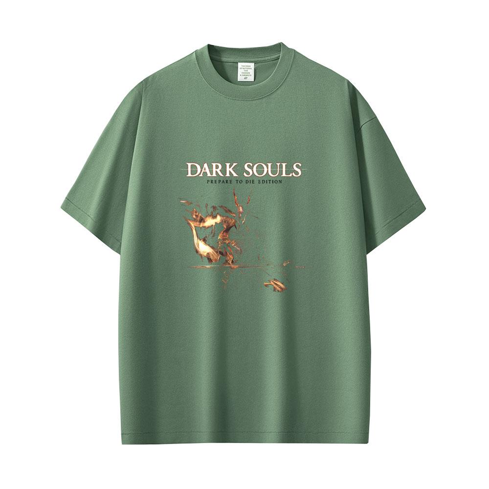 Game Dark Souls Prepare To Die Graphic Tshirt Men Women 90s Vintage Gothic Rock Short Sleeve Male Punk Oversized Crewneck Tees