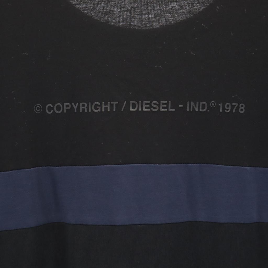 DIESEL Border Pattern Short sleeve Cut XXL black Biggs Men's Used