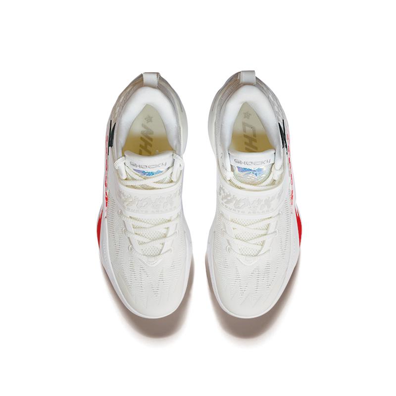 Anta Kwangchao 7 Pro Home A-Shock Professional Shock Absorption Wear-Resistant Low-Top Basketball Shoes Men sneakers White Red 112611111S-1