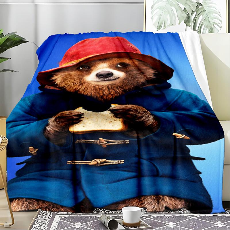 Paddington Adventures Blanket Flannel Throw for Sofa, Indoor, Camping, Living Room, Office, Chair, And Bed Soft Birthday Gift
