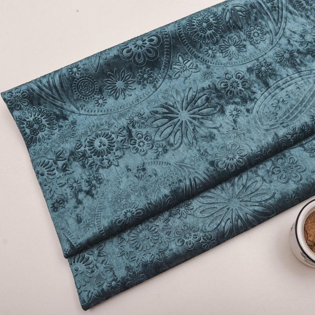 High Quality 3D Embossed Velvet Upholstery Fabric Solid Color for DIY Sewing Sofa Cover Throw Pillow Home Decoration Accessories