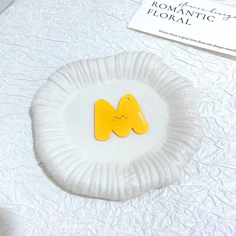 Cute Cartoon Acrylic Letter Keychain - Irregular Shape for Bags & Cars