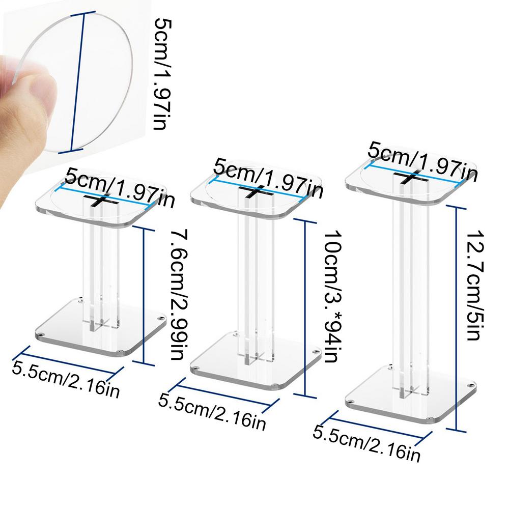 

3Pcs Acrylic Model Risers Display Stands multi-layer creative plush doll toy display stand desktop airplane model Organizer