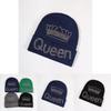 Knitted Hat For Men And Women With Queen Crown Pattern For Autumn Winter Warmth