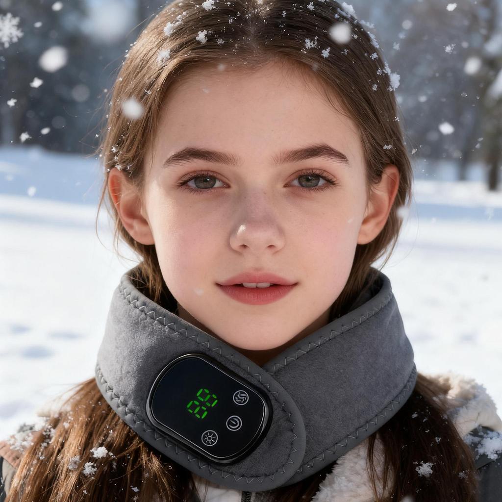 Neck Heating Pad 5 Heat Settings Thermal Warmer Electric Heating Wrap with Vibration Massage for Women Men Elderly Home