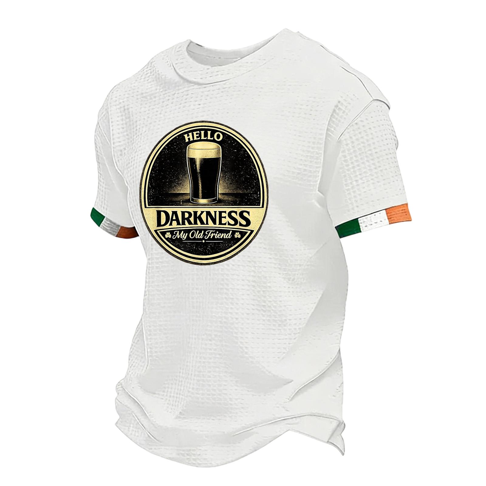 

Men s Casual Round Neck Short Sleeve T-Shirt XXXXL білий