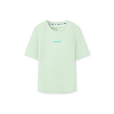 Comfortable Soft Slim Fit Letter Short Sleeve T-Shirt Women Tops Lily-Green L225W152-0215
