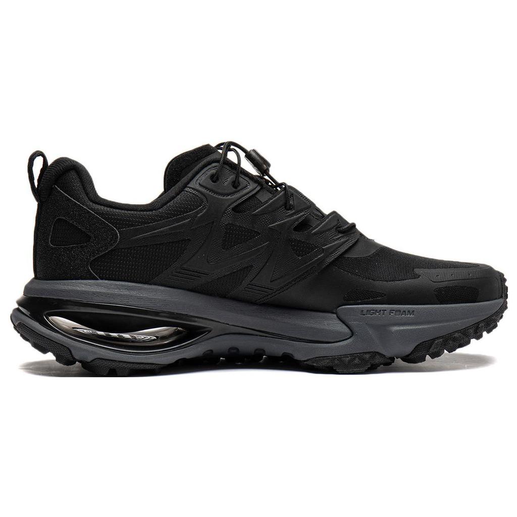Li Ning Yi Jie Cushioning Slip Resistant Abrasion Resistant Low Top Running Shoes Men's Black ARNT005-1