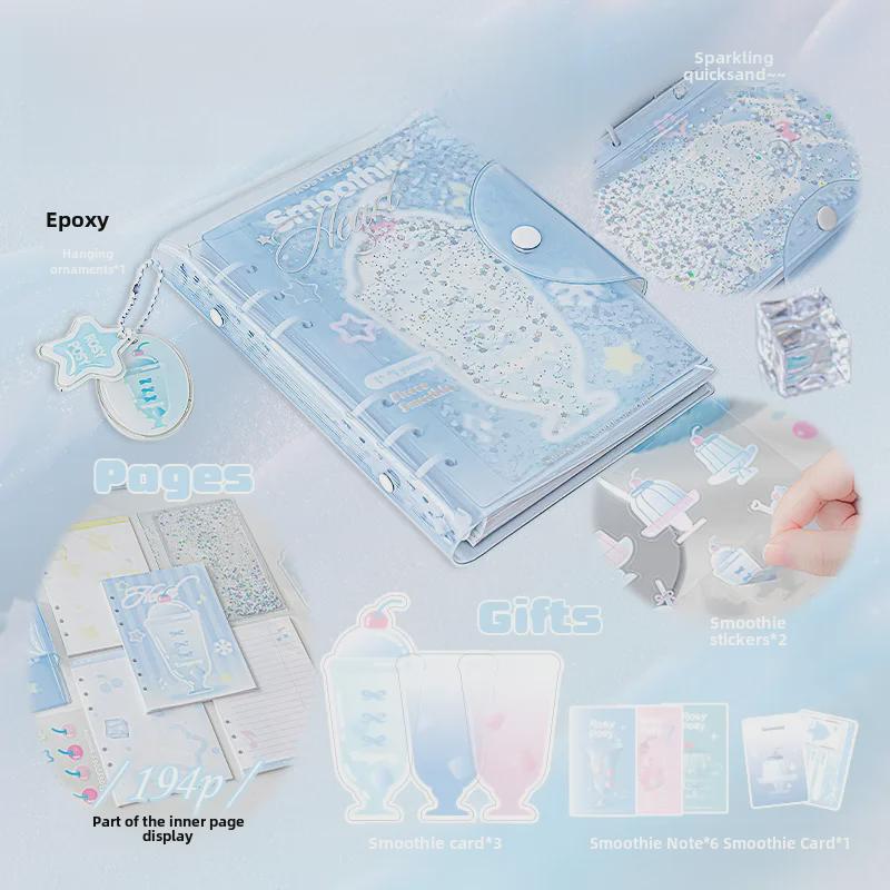 

Блокнот RosyPosy Frosty Series Soft Design Smoothie - Summer Cool Girly Heart Edition синій