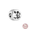 Lucky Clover Charms Fit Fashion Original Bracelets Four Leaf Clover 925 Silver Green Zircon Beads Pendant DIY Jewelry Gift
