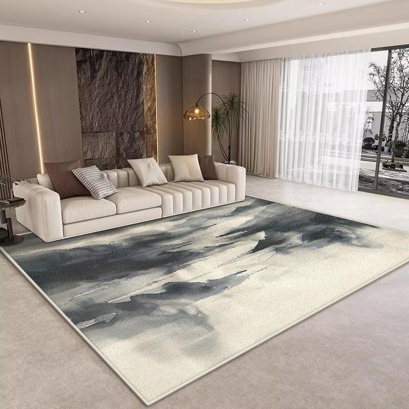 Nordic Livng Room Carpet Home Decoration Abstract Black Rug Bedroom Decor Area Rugs Washable Non-slip Dining Room Floor Mat