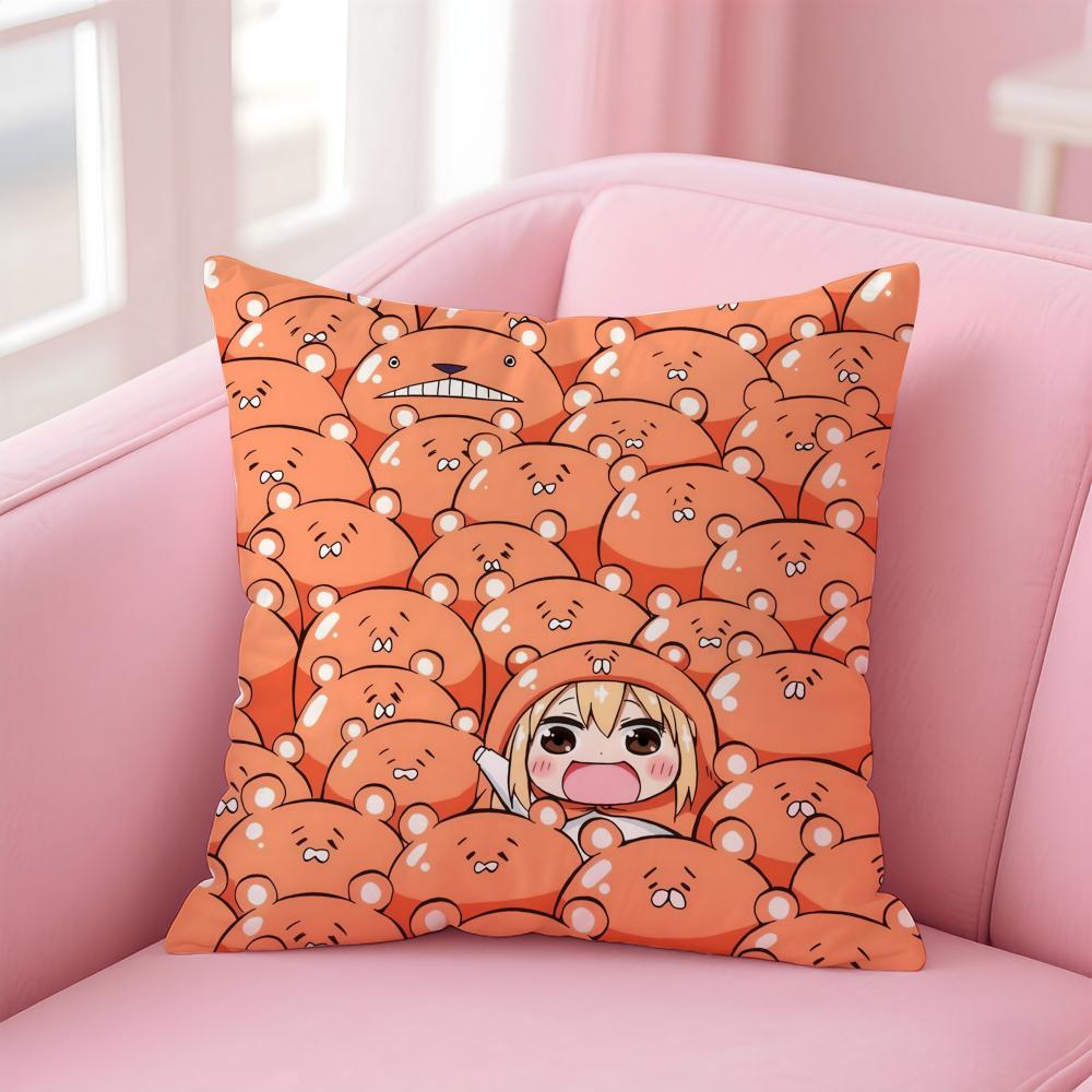 Funny Cute Anime Himouto UmaruchanH Cushion Cover Pillow Case Soft Skin Friendly Fabric  Concealed Zipper