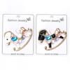 Fashion Cute Crystal Carousel Horse Brooches Pins For Women Clothing Coat Accessories Gifts