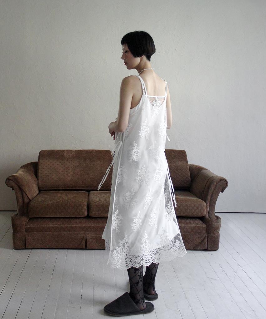 Rubati Sequin Lace Layered Dress _White