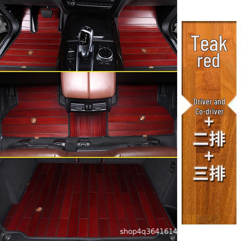 Teak Wood Car Floor Mats for Lincoln MKC, MKZ, Continental, Navigator