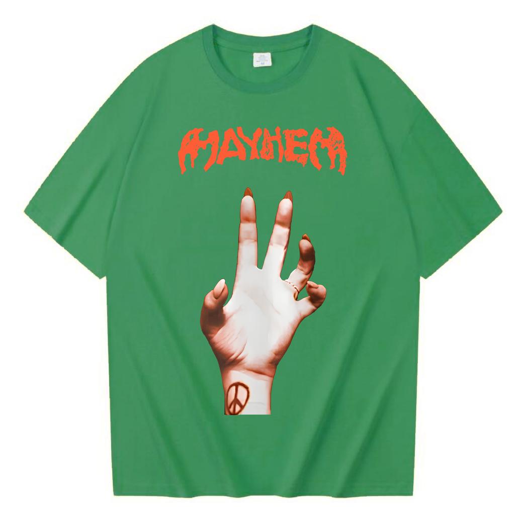 2025 Lady Gaga Mayhem New Album T Shirt Fashion Y2K Vintage Men Women T Shirts Hipster Oversized Cotton T-shirt Gifts Streetwear