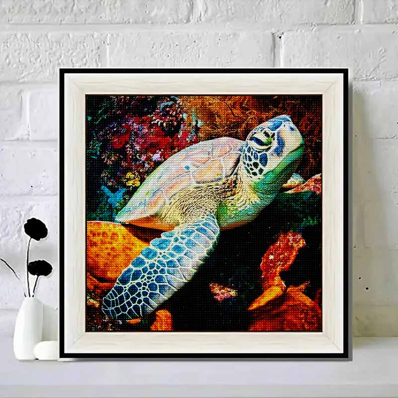 New Arrival 5D DIY Full Circle Diamond Painting "Turtle" Embroidery Cross Stitch Home Decor Gift