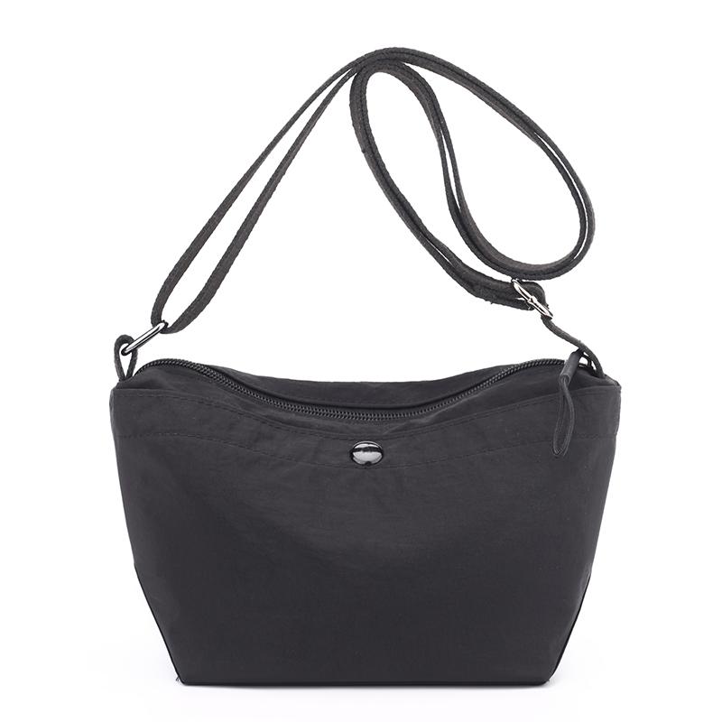 Women's Nylon Crossbody Bag Solid Color Large Capacity Shoulder Dumpling Bag