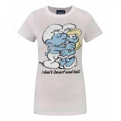 Junk Food Womens / Ladies Smurf And Tell The Smurfs T-Shirt
