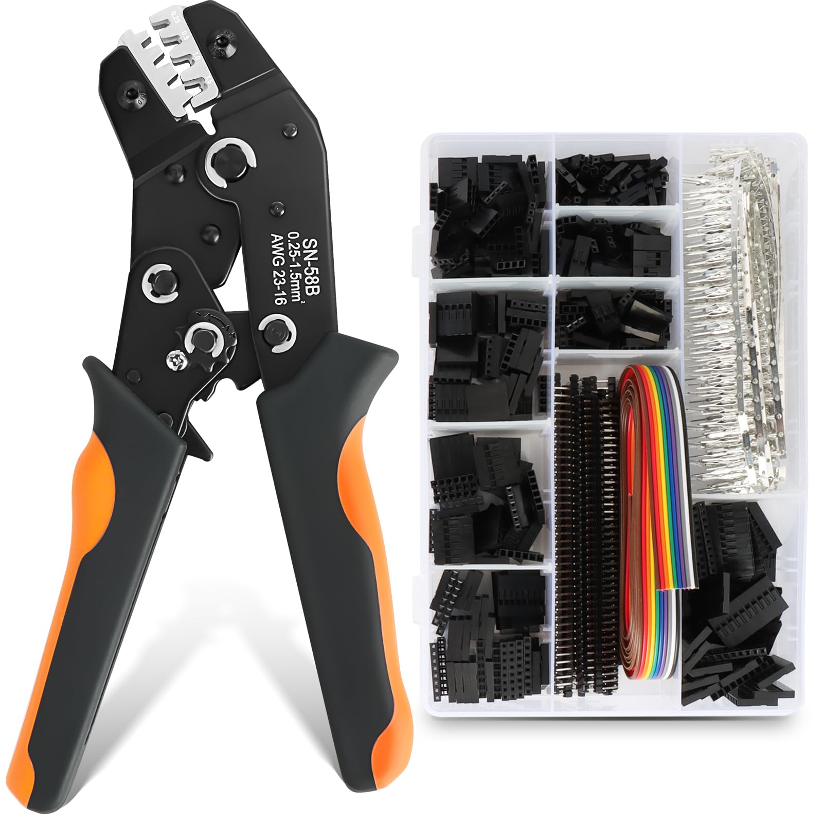 

Crimping Pliers 1 Pliers 1600 Terminals for Circuit Load Home Industrial Electronic and More Set + Electronics, Boards, Speakers, Boards, Appliances,