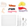 DIY Nadelfilzmaterial-Set Nicht fertiggestellte Kunstwollpuppe Komplettes Filzwerkzeug für Anfänger Heimdekoration Kindergeschenk