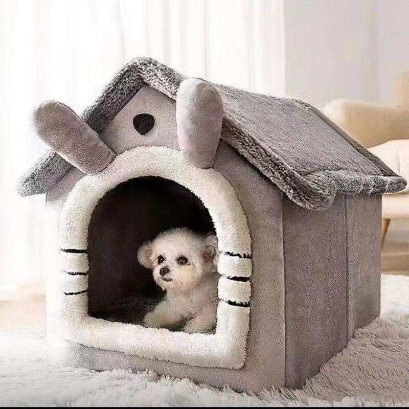 Cat and Dog House and Nest To Keep Small Dogs and Cats Warm In Winter Removable and Washable Dog House for All Seasons