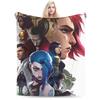 Arcane Vi Jinx Blankets Quality Warm  Throw Blanket Autumn Students Living Room Aesthetic Bedspread