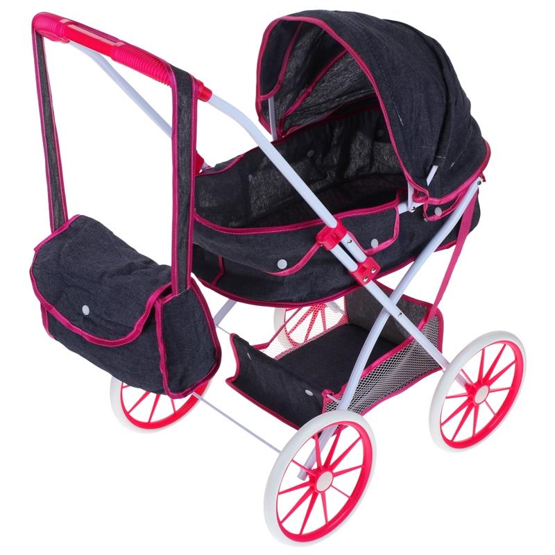 Καρότσι Κούκλας Βαθιά Καλαθούνα Αναδιπλούμενη Τέντα Ροδάκια Αφρού