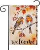 Welcome Fall Bird Garden Ag 12.5 X 18 Inch Double Sided Autumn Leaves Yard Outdoor Decoration AAL  WZZ