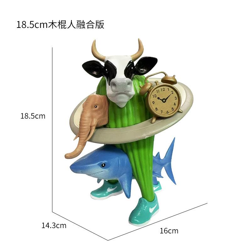 Tung Tung Sahur Action Figure Toy Tralalero TralalaLiriLi LarllaBoneca Ambalam Figure Toys Figurines Desktop Ornament