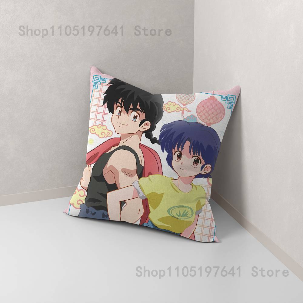 COOL Ranma 1 2 Pillow Case cute cartoon anime peripheralsBedroom Sofa Decorative Cushion Cover Soft Cushion Cover