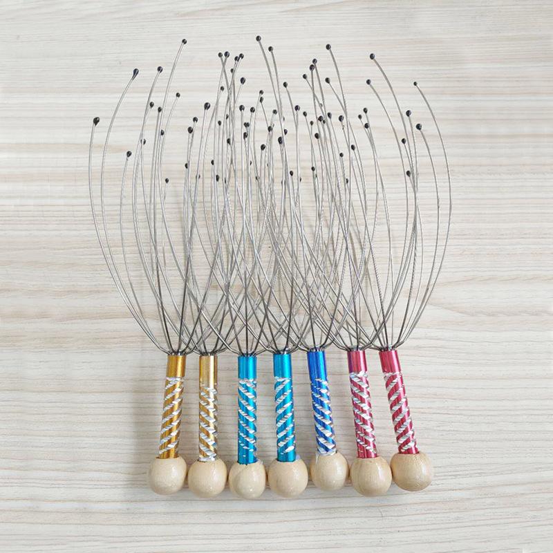 relaxing massage Head massage thread stainless steel octopus head massager relaxor for relieving brain fatigue
