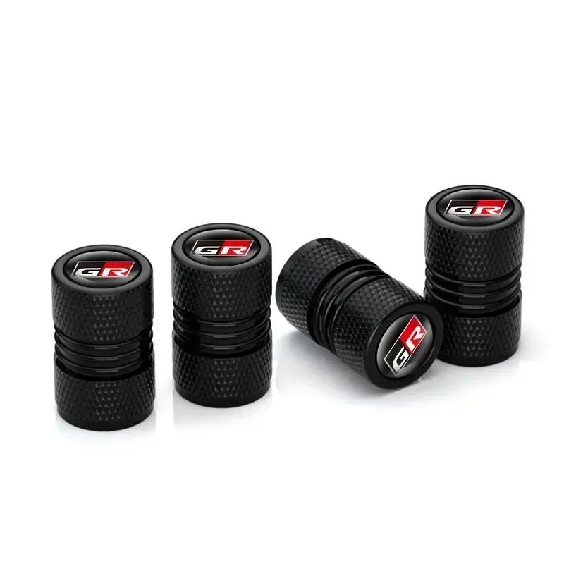 

4Pcs/lot GR Sport Logo Car Tire Wheel Stem Air Valve Caps Covers For Toyota Gazoo Racing Yaris 86 Corolla Hilux Supra C-HR чорний